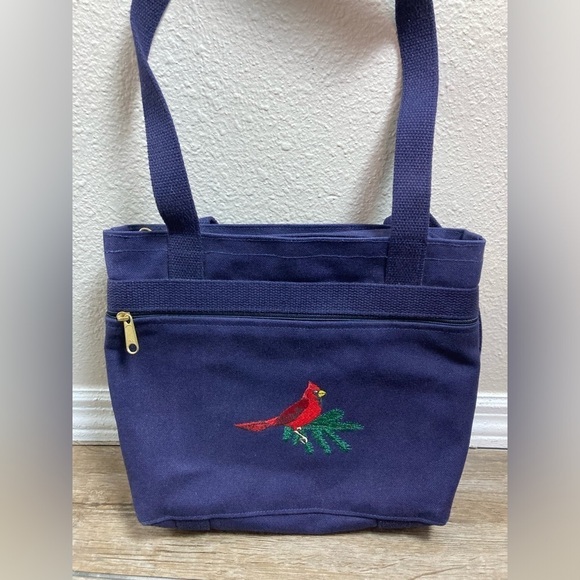 Vintage Kittery Trading Post My Maine Bag Embroidered Cardinal Bag Deadstock - Picture 2 of 9